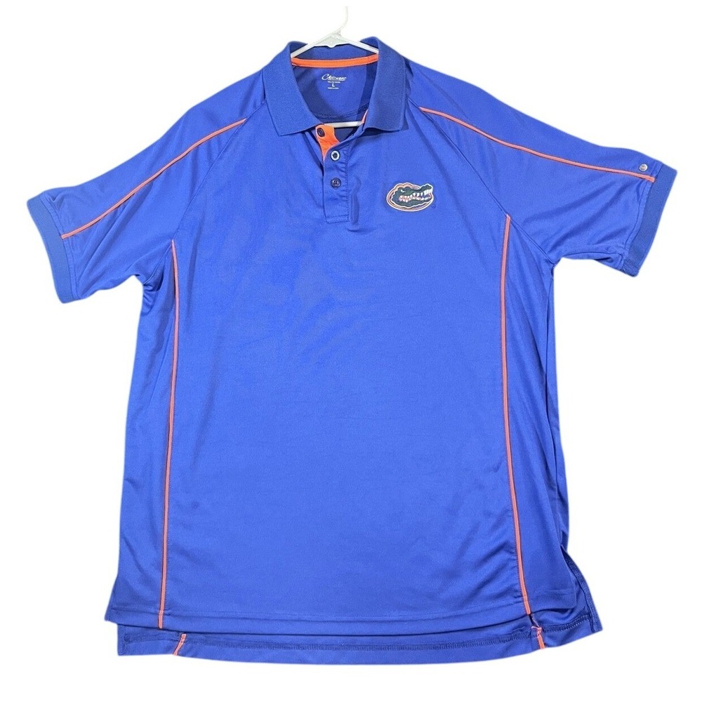 Chiliwear Florida Gators Polo Shirt Mens Large Blue Orange Embroidered Logo L - Picture 1 of 12